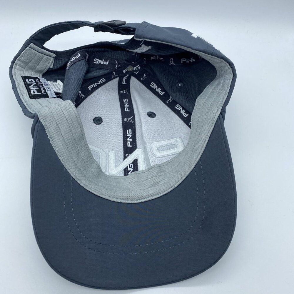 Ping Gray Hat Cap Strap-Back Polyester Spandex - image 7